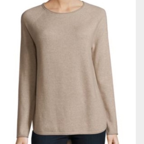 VINCE Wool Cashmere Boatneck Beige Sweater - Picture 1 of 4